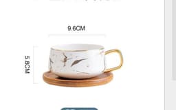 image-Ceramic Coffee Cup Mark Cup Marbled Household Water Cup Breakfast Cup With Lid Spoon