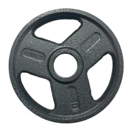 image-Triple-Grip Cast Iron Weight Plates, 2in Hole, Black Enamel Finish