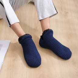 image-Winter Woolen Socks Women Thicken Warm Home Bedroom Socks Slippers Men Non-slip Foot Warmer Snow Socks Calcetines Mujer