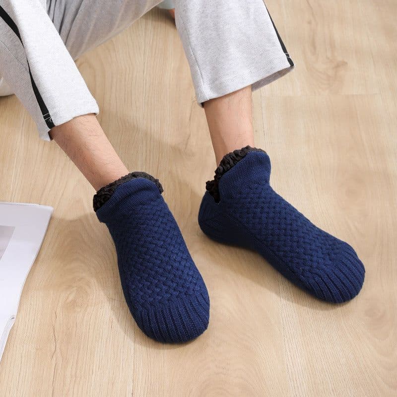 image-Winter Woolen Socks Women Thicken Warm Home Bedroom Socks Slippers Men Non-slip Foot Warmer Snow Socks Calcetines Mujer