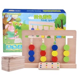 image-Wooden four-color game QZM23 children 3-6 years old enlightenment puzzle logic toys early education teaching aids 0.58
