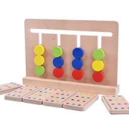 image-Wooden four-color game QZM23 children 3-6 years old enlightenment puzzle logic toys early education teaching aids 0.58