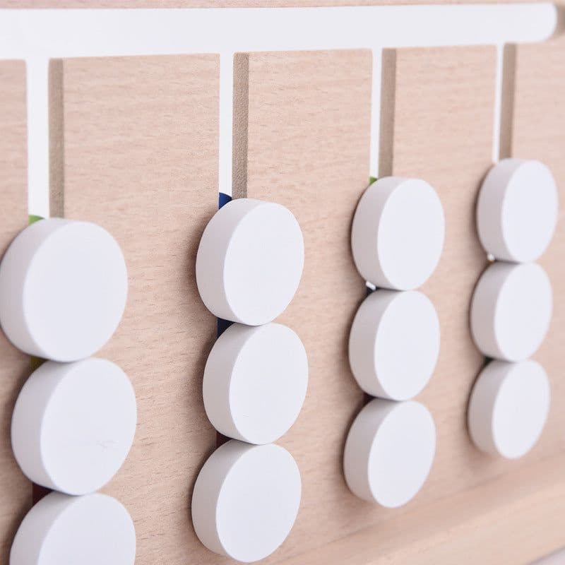 image-Wooden four-color game QZM23 children 3-6 years old enlightenment puzzle logic toys early education teaching aids 0.58