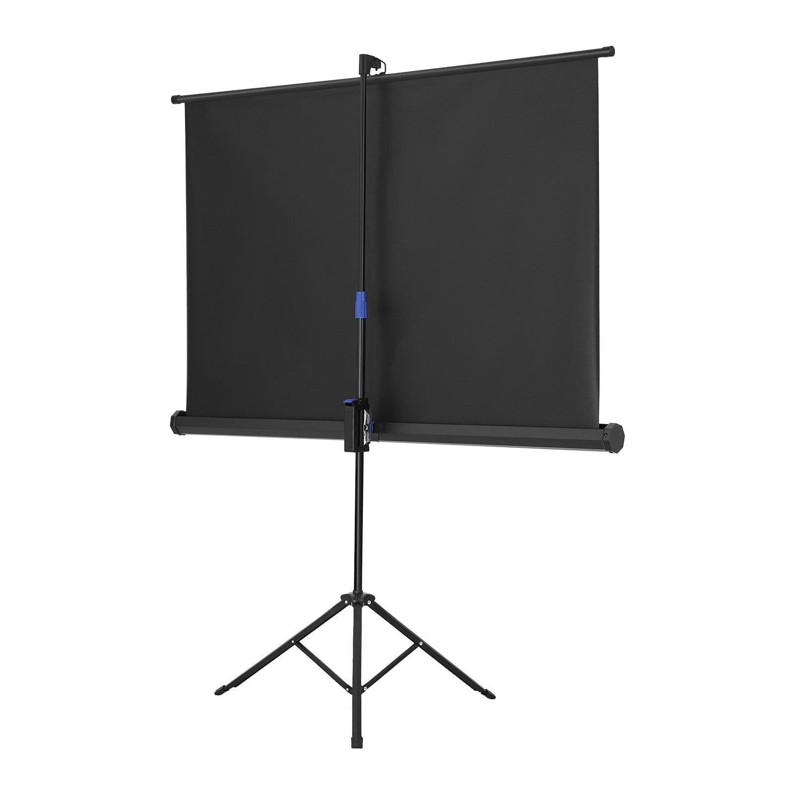 image-VEVOR Projector Screen with Stand, 60 Inch 160° Wide Angle Indoor Outdoor Projection Screen, 16:9 4K HD Wrinkleless Portable Tripod Screens with Carry Bag, for Movie Home Theater Office Presentation