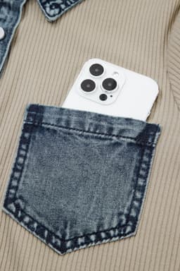 image-Ribbed Knit Denim Patchwork Polo Collar Dress - Beige Short Sleeve Casual Dress