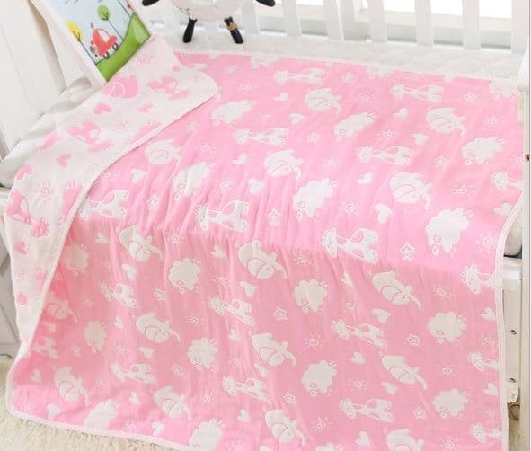 image-110 * 110cm baby bath towel cover blanket gauze children quilt quality baby children pure cotton 6 six layer gauze bath towel