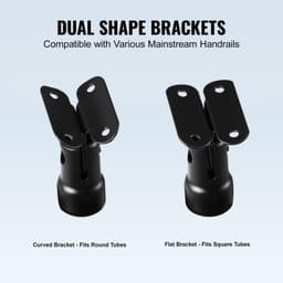 image-VEVOR Glass Clamp, 35.83" Height Glass Railing Bracket for 0.39 "-0.47 " Thickness Tempered Glass, 304 Stainless Steel Glass Mounting Clamp, Glass Shelf Bracket for Balcony, Garden, Deck, Stair, Black