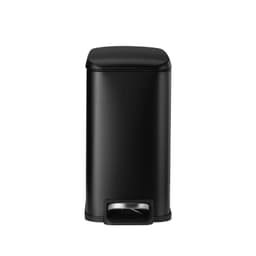 image-VEVOR Slim Bathroom Trash Can, 11.4 x 5.71 x 10.7 Inch Small Bedroom Trashcan with Step Pedal & Soft Close Lid, 6L Steel Garbage Can with Detachable Inner Bin, for Kitchen, Home, Dorm, Office, Black