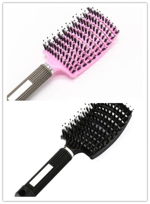 image-Bristle Hair Brush - Detangler Massage Comb
