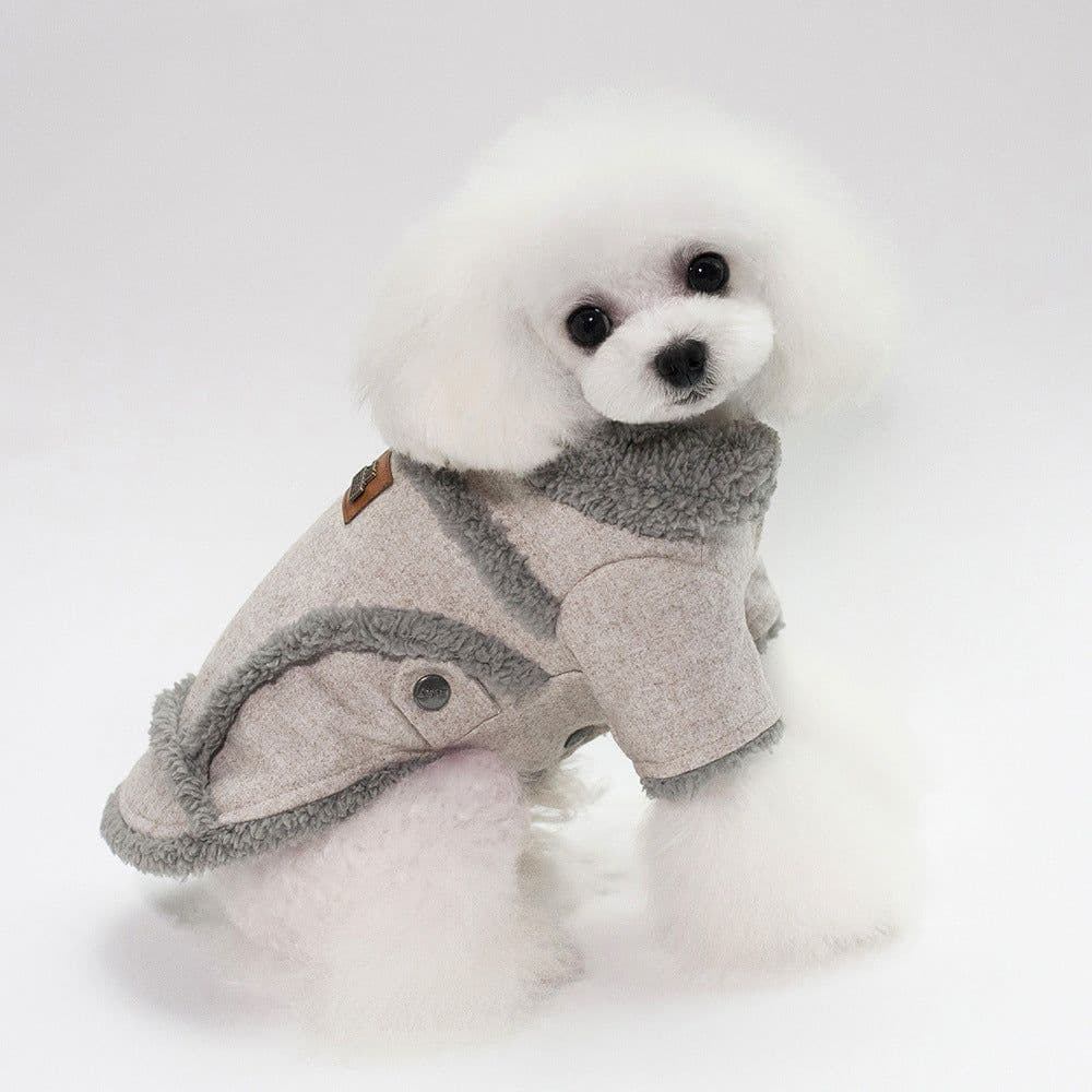 image-Dog Clothes Winter Pet Dog French Bulldog Jacket Thick Warm Dog Coat