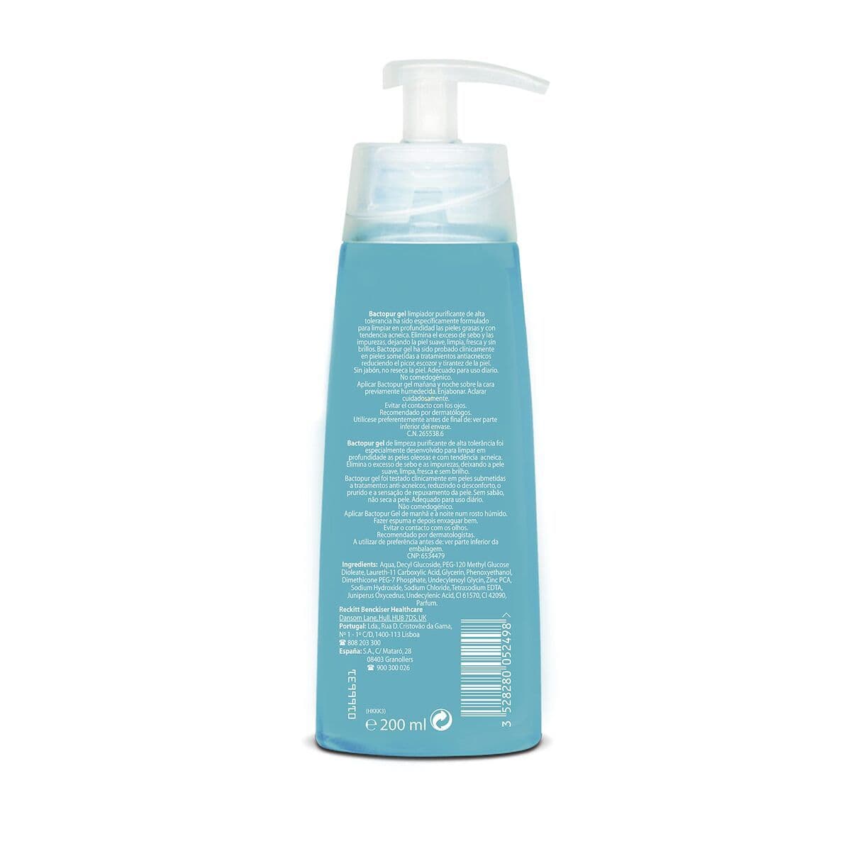 image-Facial Cleansing Gel Lutsine BACTOPUR 200 ml Purifying