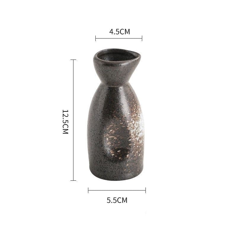 image-Japanese Style Ceramic Wine Pot - Handmade Baijiu Carafe