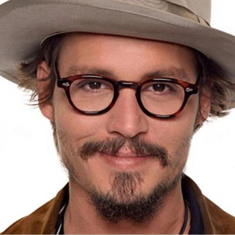 image-Fashion Johnny Depp Small Style Round Sunglasses Mens Womens Clear Tinted Lens Brand Design Party Show Sun Glasses Oculos De Sol
