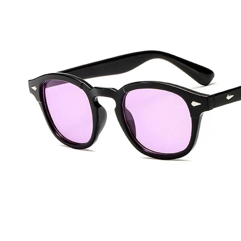 image-Fashion Johnny Depp Small Style Round Sunglasses Mens Womens Clear Tinted Lens Brand Design Party Show Sun Glasses Oculos De Sol