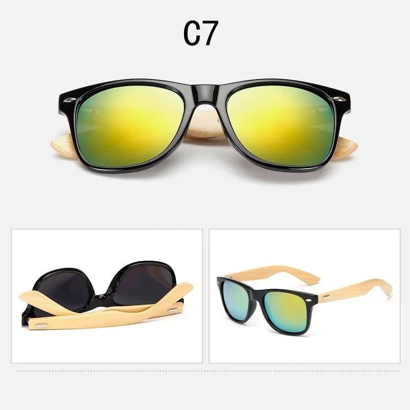image-Wood Sunglasses Men Women Square Bamboo Women for Women Men Mirror Sun Glasses Oversize Retro De Sol Masculino Handmade