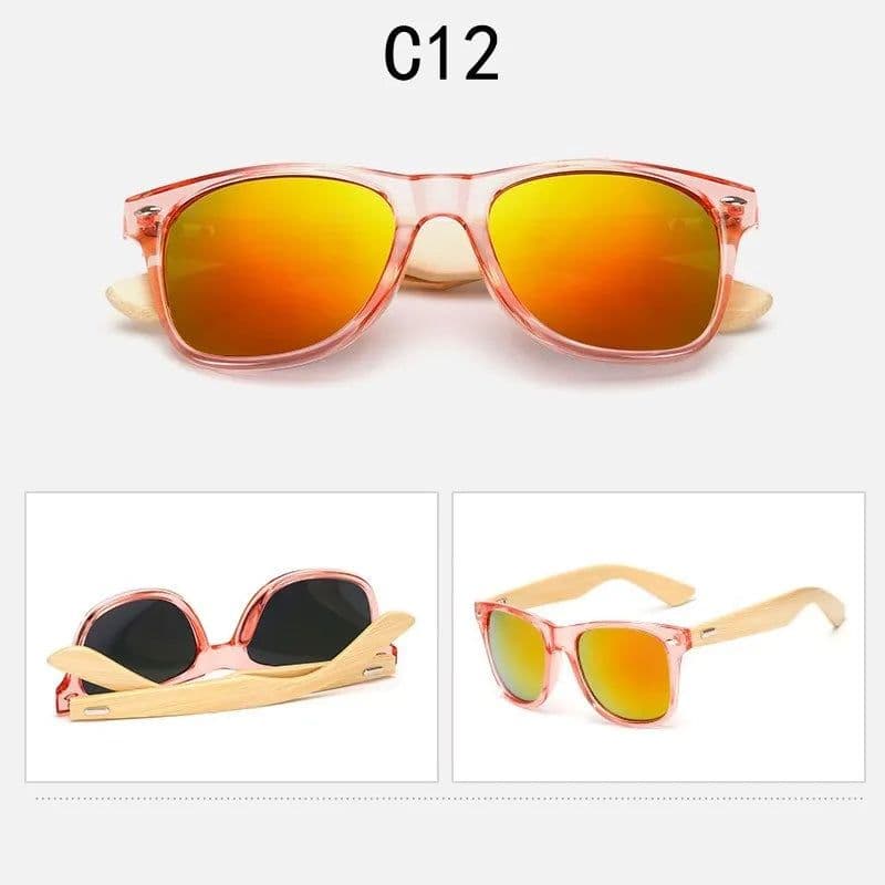 image-Wood Sunglasses Men Women Square Bamboo Women for Women Men Mirror Sun Glasses Oversize Retro De Sol Masculino Handmade