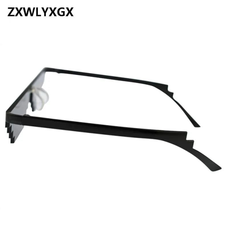 image-ZXWLYXGX Glasses 8 Bit MLG Pixelated Sunglasses Men Women Brand Thug Life Party Eyeglasses Mosaic Vintage Eyewear