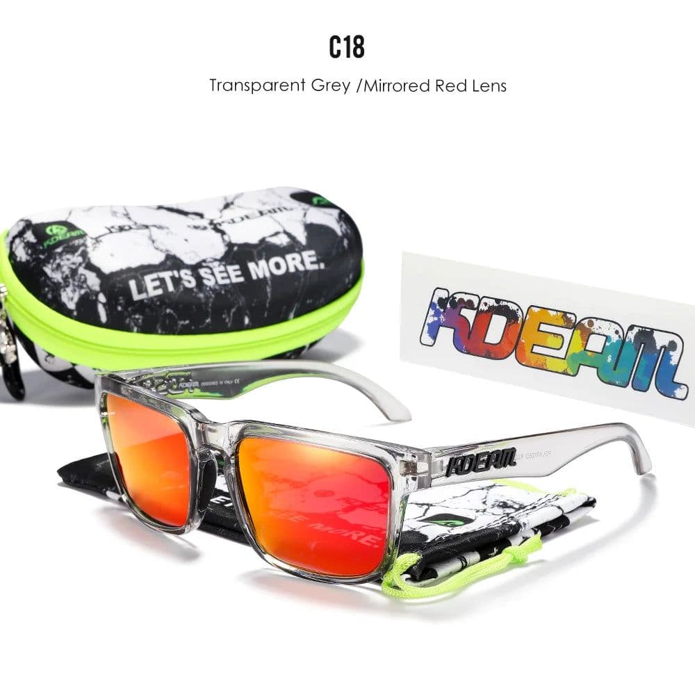 image-KDEAM Casual Men's Polarized Sunglasses Outdoors 100% UV Protection Sun Glasses Women Available in 37 Different Colors KD332