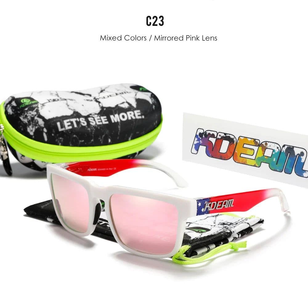 image-KDEAM Casual Men's Polarized Sunglasses Outdoors 100% UV Protection Sun Glasses Women Available in 37 Different Colors KD332