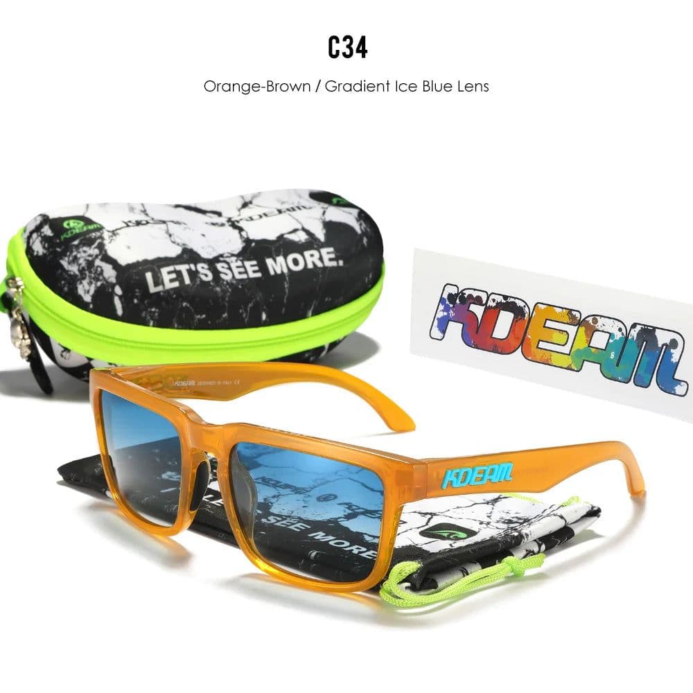 image-KDEAM Casual Men's Polarized Sunglasses Outdoors 100% UV Protection Sun Glasses Women Available in 37 Different Colors KD332