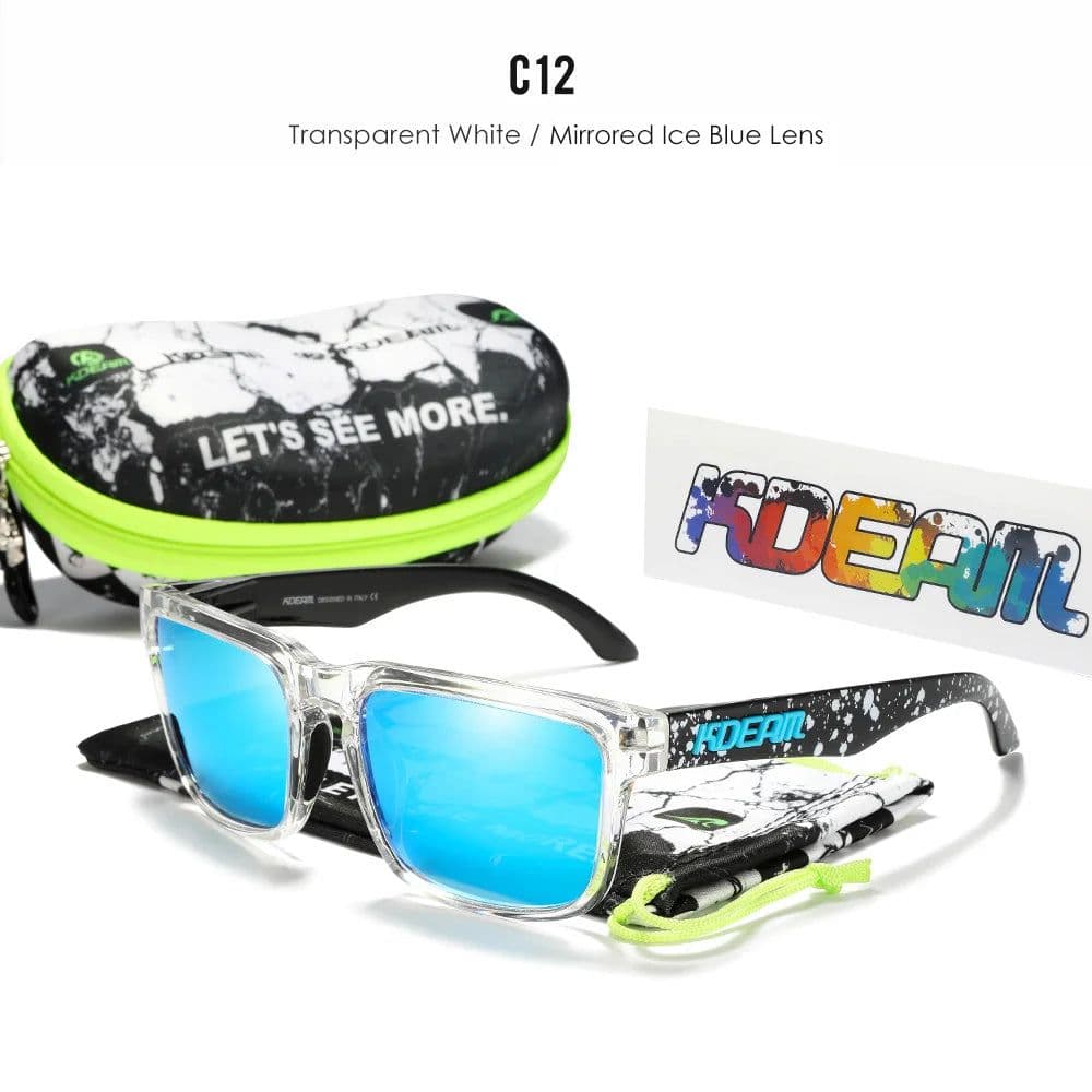 image-KDEAM Casual Men's Polarized Sunglasses Outdoors 100% UV Protection Sun Glasses Women Available in 37 Different Colors KD332