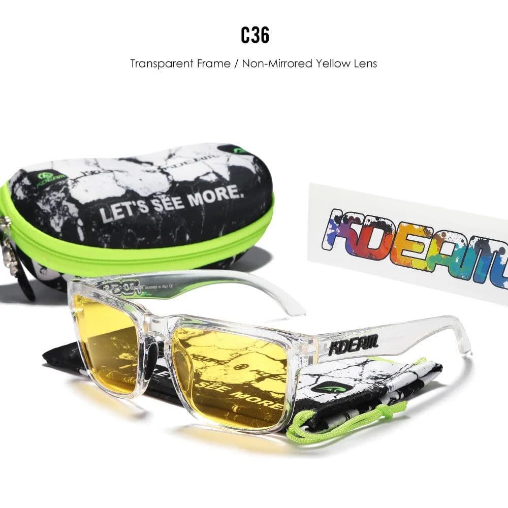 image-KDEAM Casual Men's Polarized Sunglasses Outdoors 100% UV Protection Sun Glasses Women Available in 37 Different Colors KD332