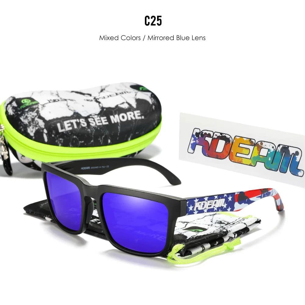 image-KDEAM Casual Men's Polarized Sunglasses Outdoors 100% UV Protection Sun Glasses Women Available in 37 Different Colors KD332