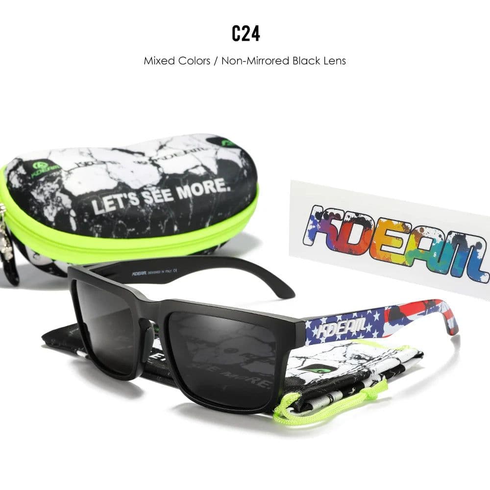 image-KDEAM Casual Men's Polarized Sunglasses Outdoors 100% UV Protection Sun Glasses Women Available in 37 Different Colors KD332