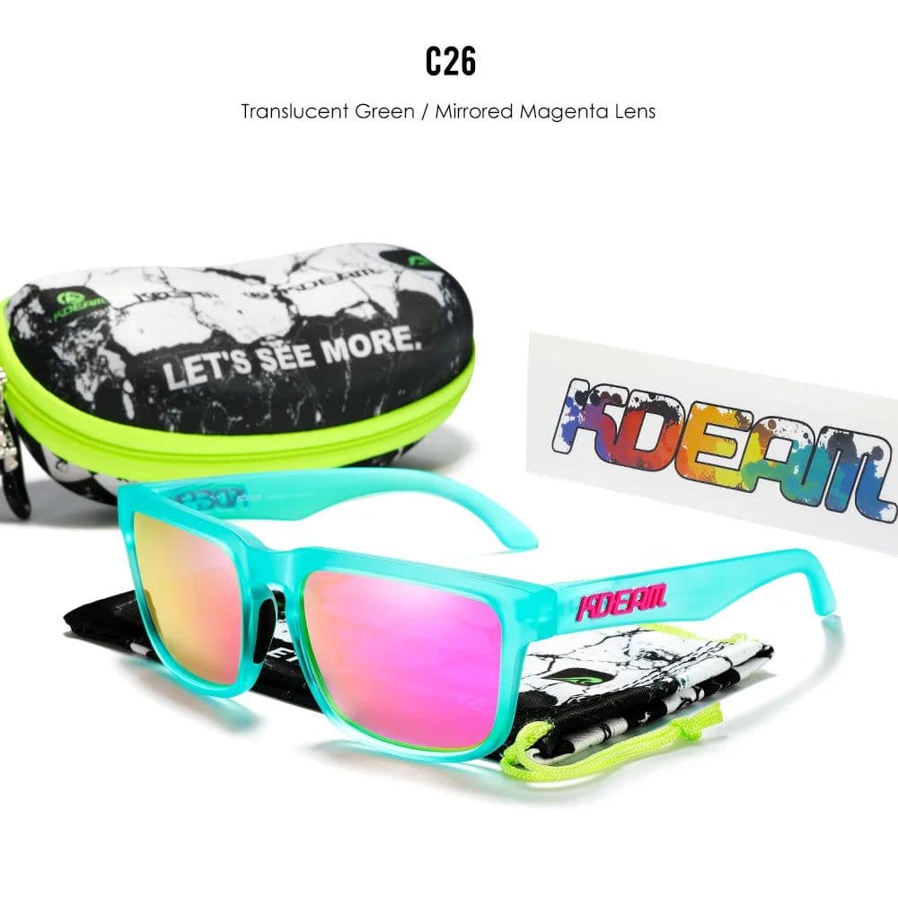 image-KDEAM Casual Men's Polarized Sunglasses Outdoors 100% UV Protection Sun Glasses Women Available in 37 Different Colors KD332