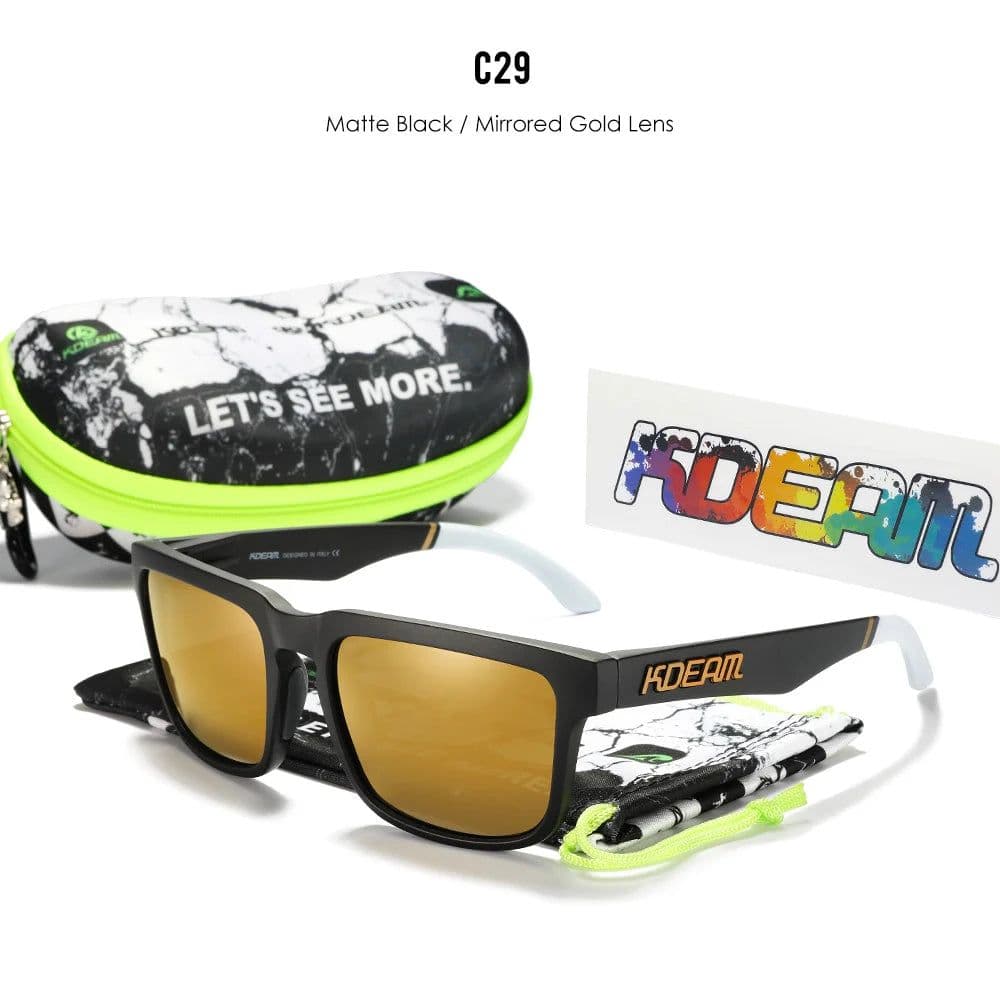 image-KDEAM Casual Men's Polarized Sunglasses Outdoors 100% UV Protection Sun Glasses Women Available in 37 Different Colors KD332