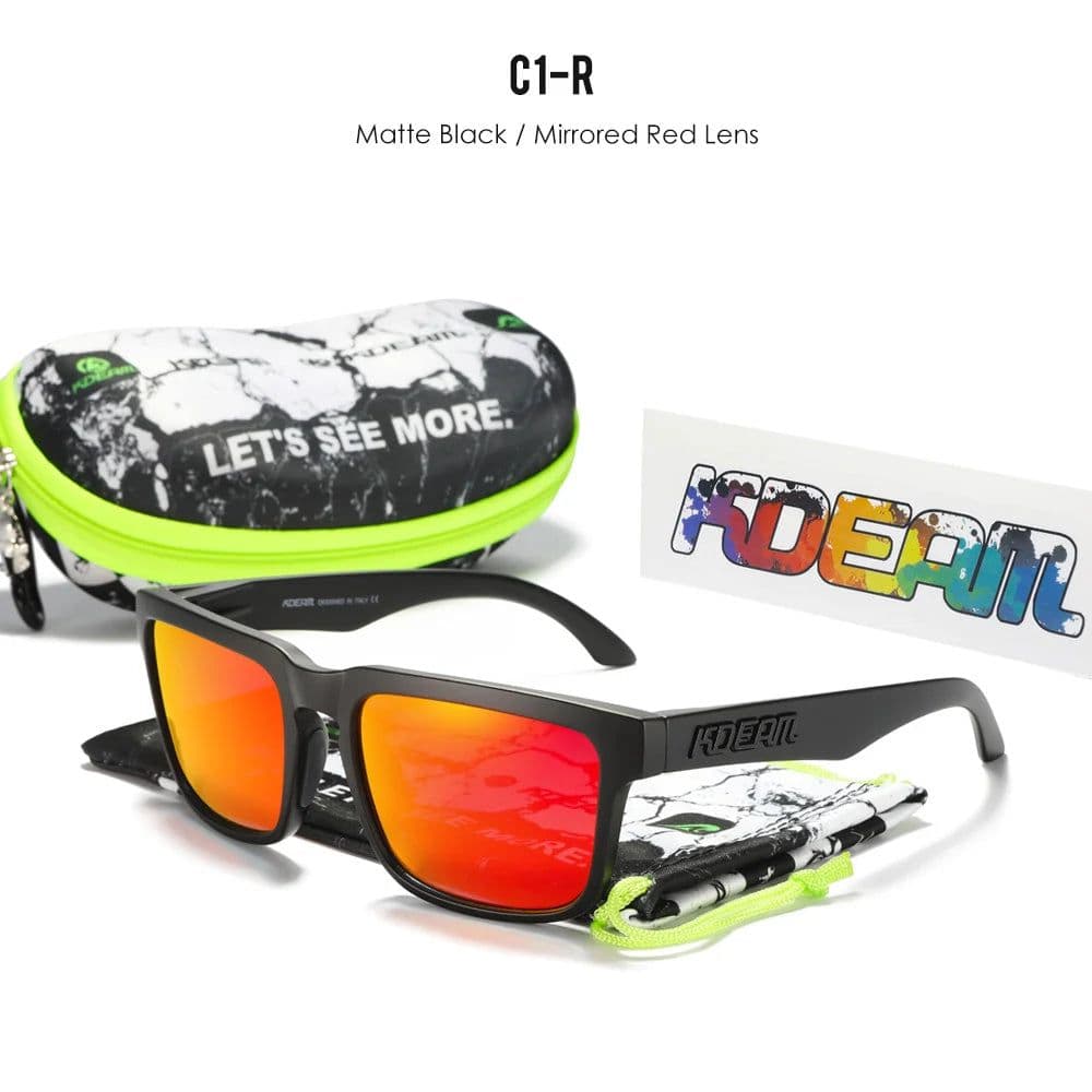 image-KDEAM Casual Men's Polarized Sunglasses Outdoors 100% UV Protection Sun Glasses Women Available in 37 Different Colors KD332