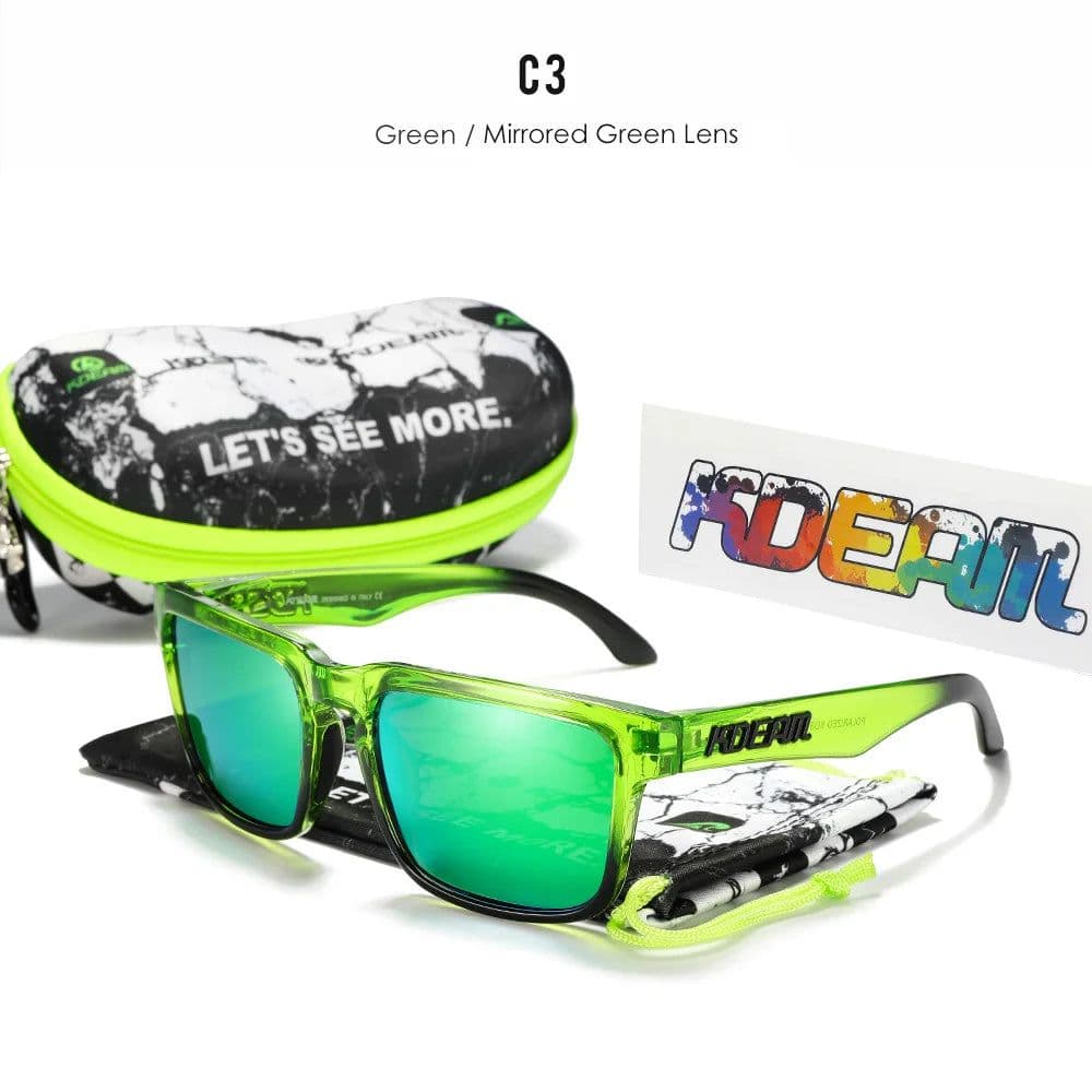 image-KDEAM Casual Men's Polarized Sunglasses Outdoors 100% UV Protection Sun Glasses Women Available in 37 Different Colors KD332