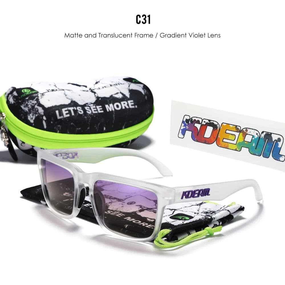image-KDEAM Casual Men's Polarized Sunglasses Outdoors 100% UV Protection Sun Glasses Women Available in 37 Different Colors KD332