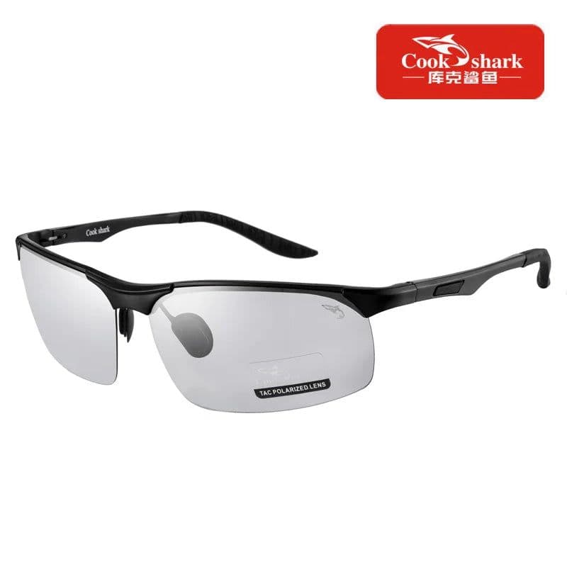 image-Cook Shark 2020 new aluminum magnesium sunglasses men's sunglasses HD polarized driving driver glasses tide
