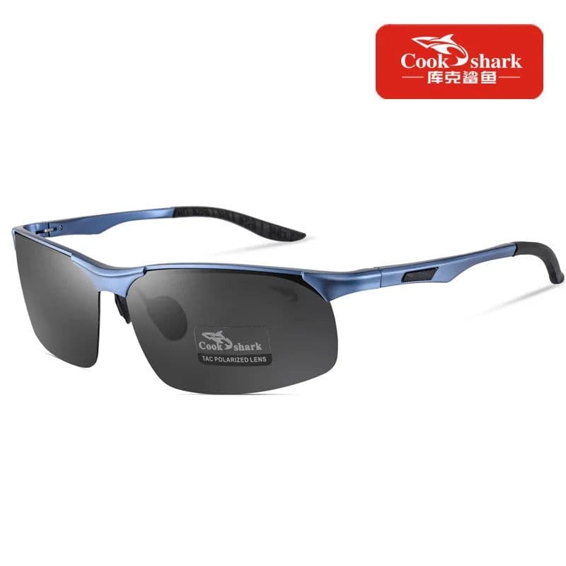 image-Cook Shark 2020 new aluminum magnesium sunglasses men's sunglasses HD polarized driving driver glasses tide