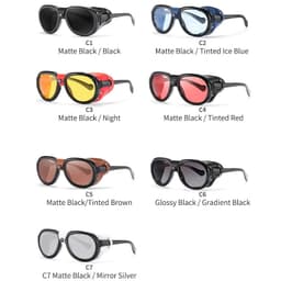 image-KDEAM Luxury Steampunk Pilot Sunglasses Men and Women Soft Leather Shield Glasses UV400 Protection KD2095