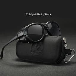 image-KDEAM Luxury Steampunk Pilot Sunglasses Men and Women Soft Leather Shield Glasses UV400 Protection KD2095