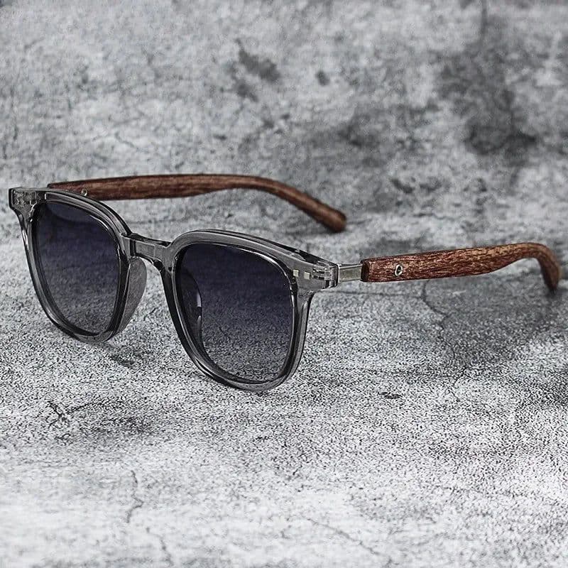 image-Sunglasses for Men Women's Trendy Retro Wood Grain Polarized UV Protection Eyewear Cycling Outdoor Street Photography