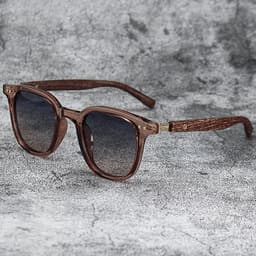 image-Sunglasses for Men Women's Trendy Retro Wood Grain Polarized UV Protection Eyewear Cycling Outdoor Street Photography