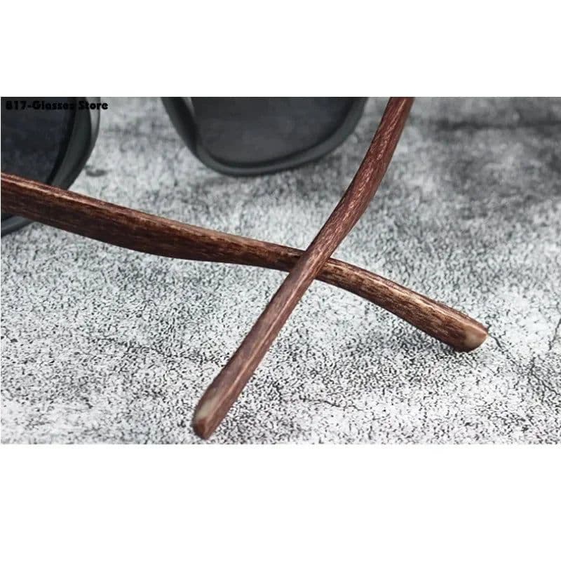 image-Sunglasses for Men Women's Trendy Retro Wood Grain Polarized UV Protection Eyewear Cycling Outdoor Street Photography