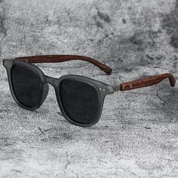 image-Sunglasses for Men Women's Trendy Retro Wood Grain Polarized UV Protection Eyewear Cycling Outdoor Street Photography