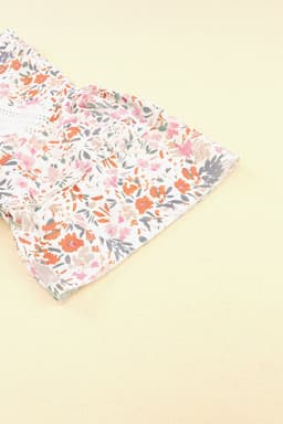image-Floral Print Wide Ruffle Sleeves Blouse - Multicolor, Size S-XL