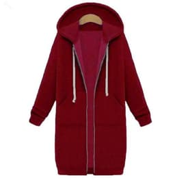 image-Hooded long-sleeved winter sweater women's jacket in a long thick shirt