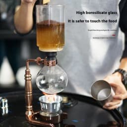 image-Vacuum Coffee Maker Household Cooking Siphon Pot Suit Glassware Coffee Machine For 3 People For 5 People
