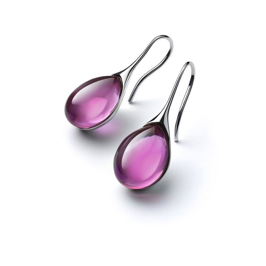 image-Four Color Inlaid Opal Earrings European And American Ladies Fashion Earrings