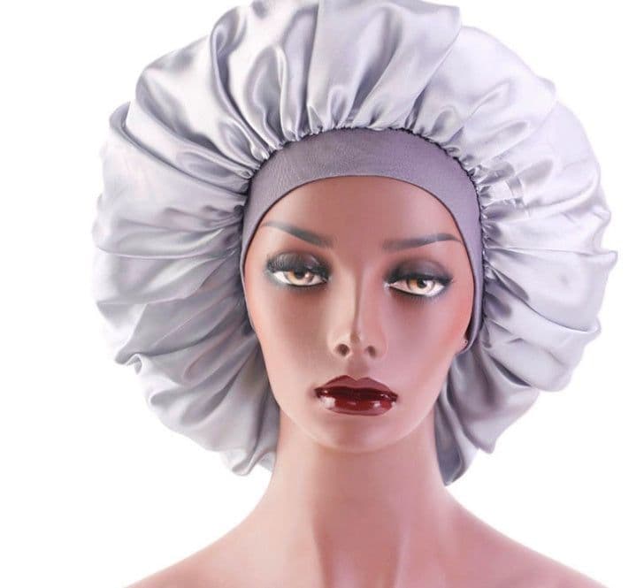 image-Beauty print Satin silk Bonnet sleep night cap
