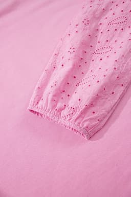 image-Pink Paisley Broderie Anglaise Long Sleeve Top