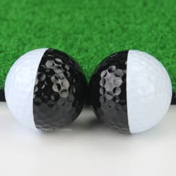 image-DOMINANT 1 Golf Ball - Black White Aiming Line 42.7mm