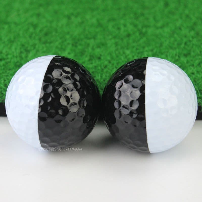 image-DOMINANT 1 Golf Ball - Black White Aiming Line 42.7mm
