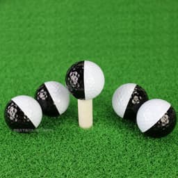 image-DOMINANT 1 Golf Ball - Black White Aiming Line 42.7mm
